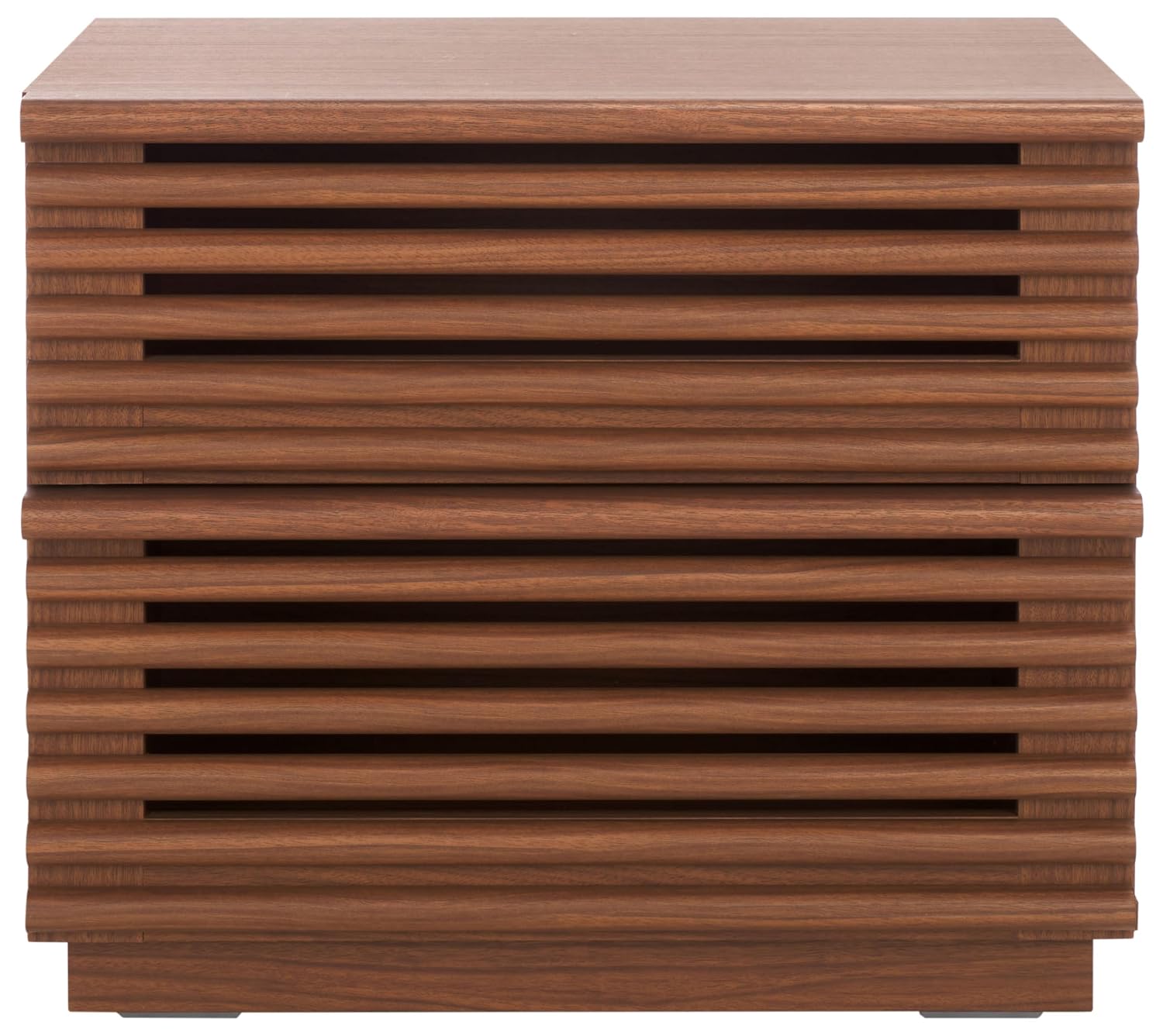 Solid Wood Nightstand 2 Drawers - Mesita de noche Averi de nogal