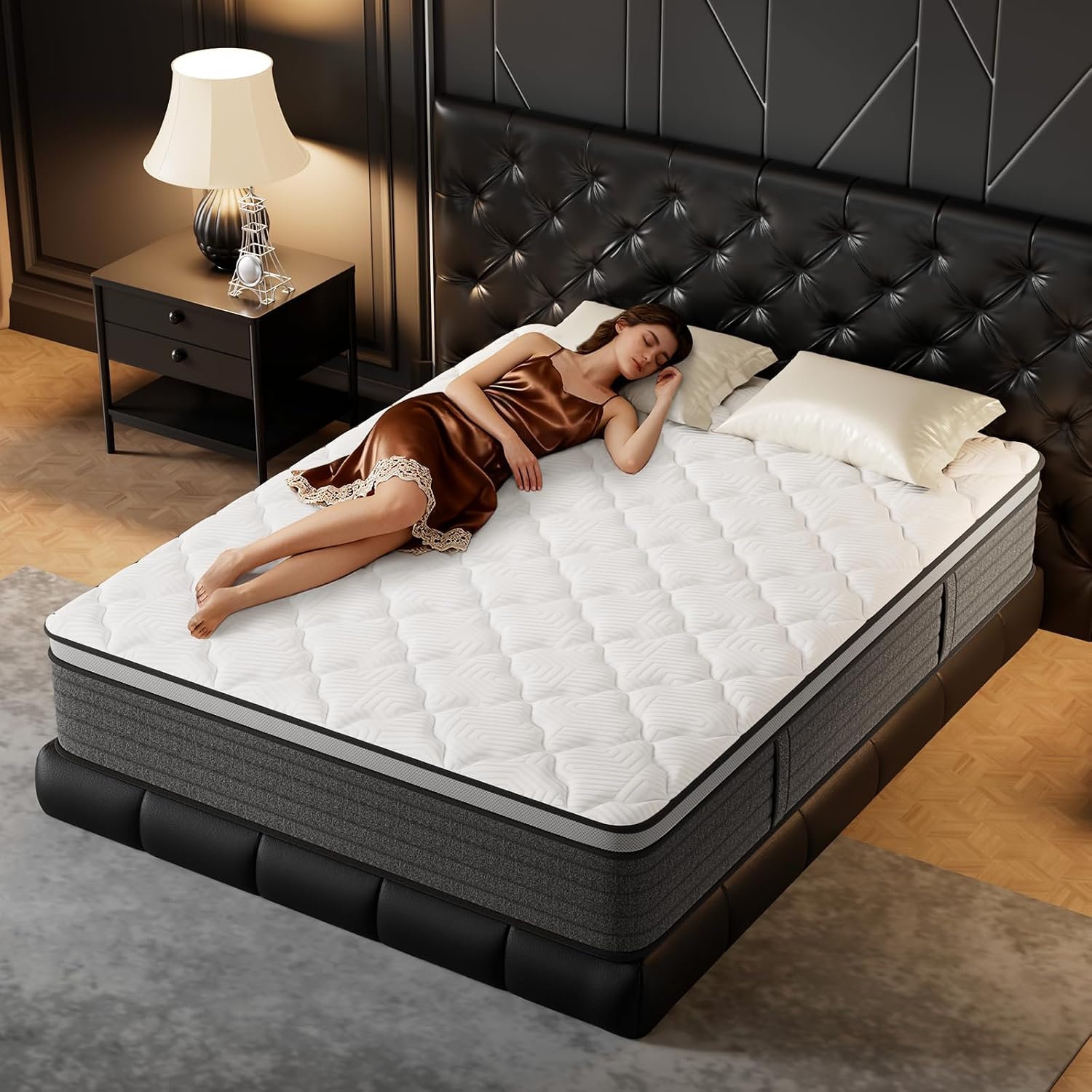 Memory Foam Mattress In A Box Queen - Colchón Queen Híbrido de 12 Pulgadas