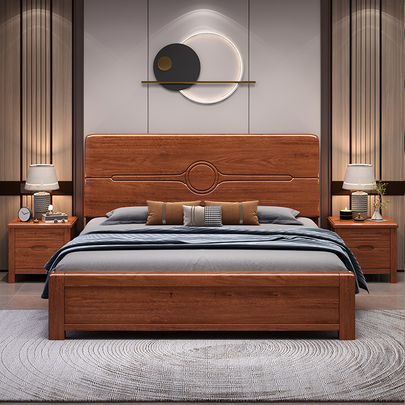 Gas Lift Storage Bed Hydraulic - Cama de Madera Maciza de Nogal,