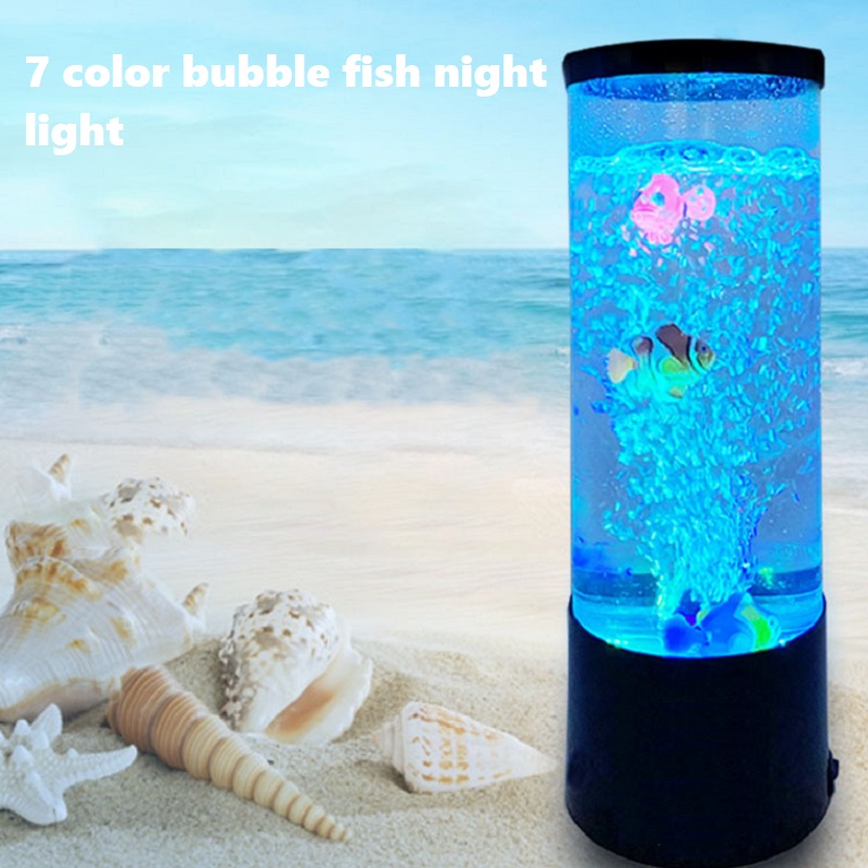 Floating Nightstand With Led Light - Lámpara LED con forma de pez