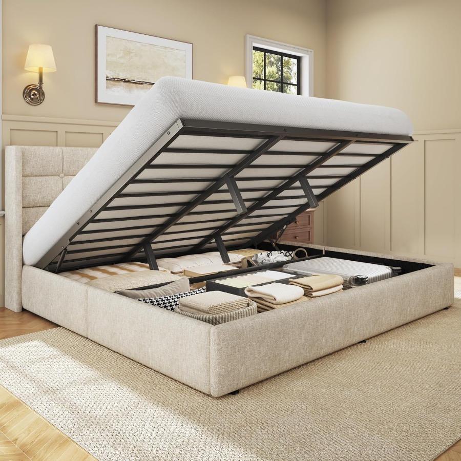 Gas Lift Storage Bed Hydraulic - Estructura de cama con espacio de