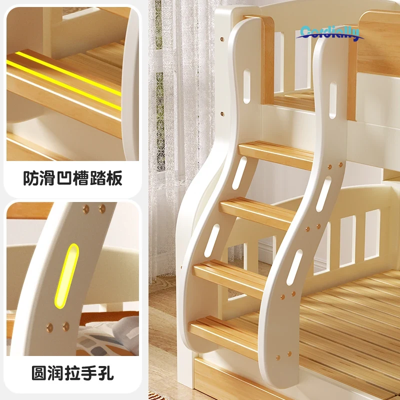 Cama doble tipo loft con estru - King Size Bed Frame With Storage Drawers reseña y precio