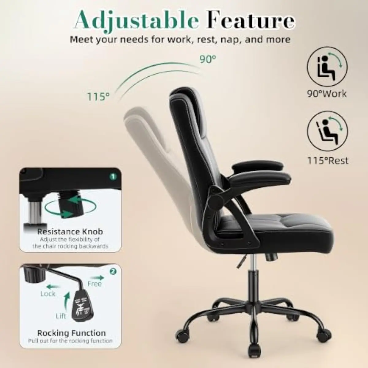 Silla de oficina ergonómica pa - Chairs reseña y precio