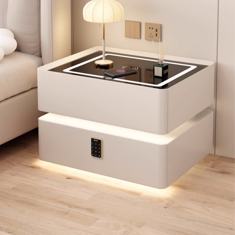 Mesita de noche inteligente de - Solid Wood Nightstand 2 Drawers reseña y precio