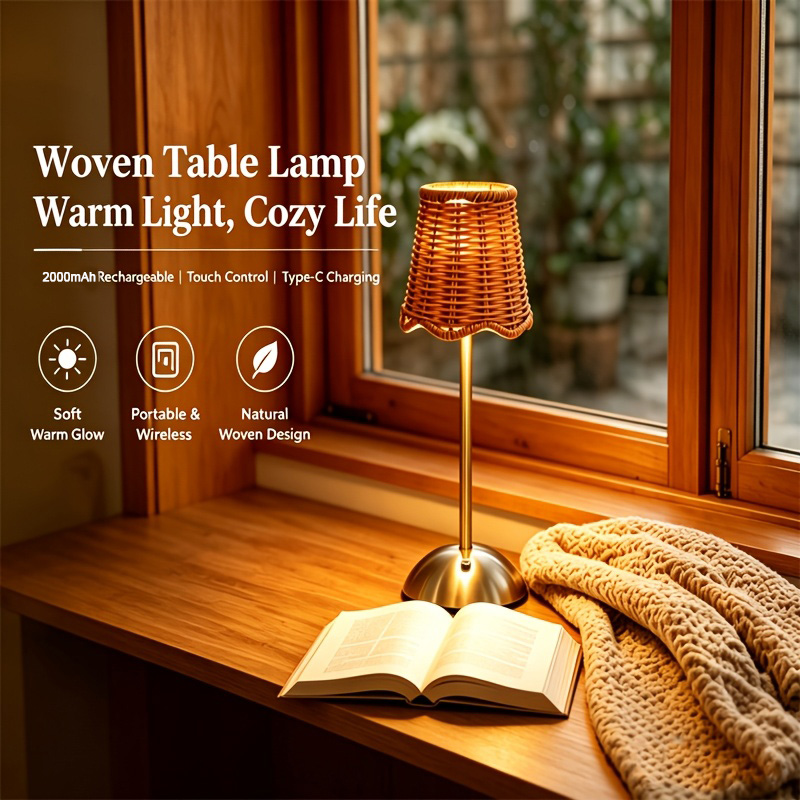Lámpara de Mesa de Ratán Tejid - Bedroom Furniture reseña y precio
