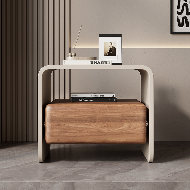 Mesitas de Noche Giratorias de - Solid Wood Nightstand 2 Drawers reseña y precio