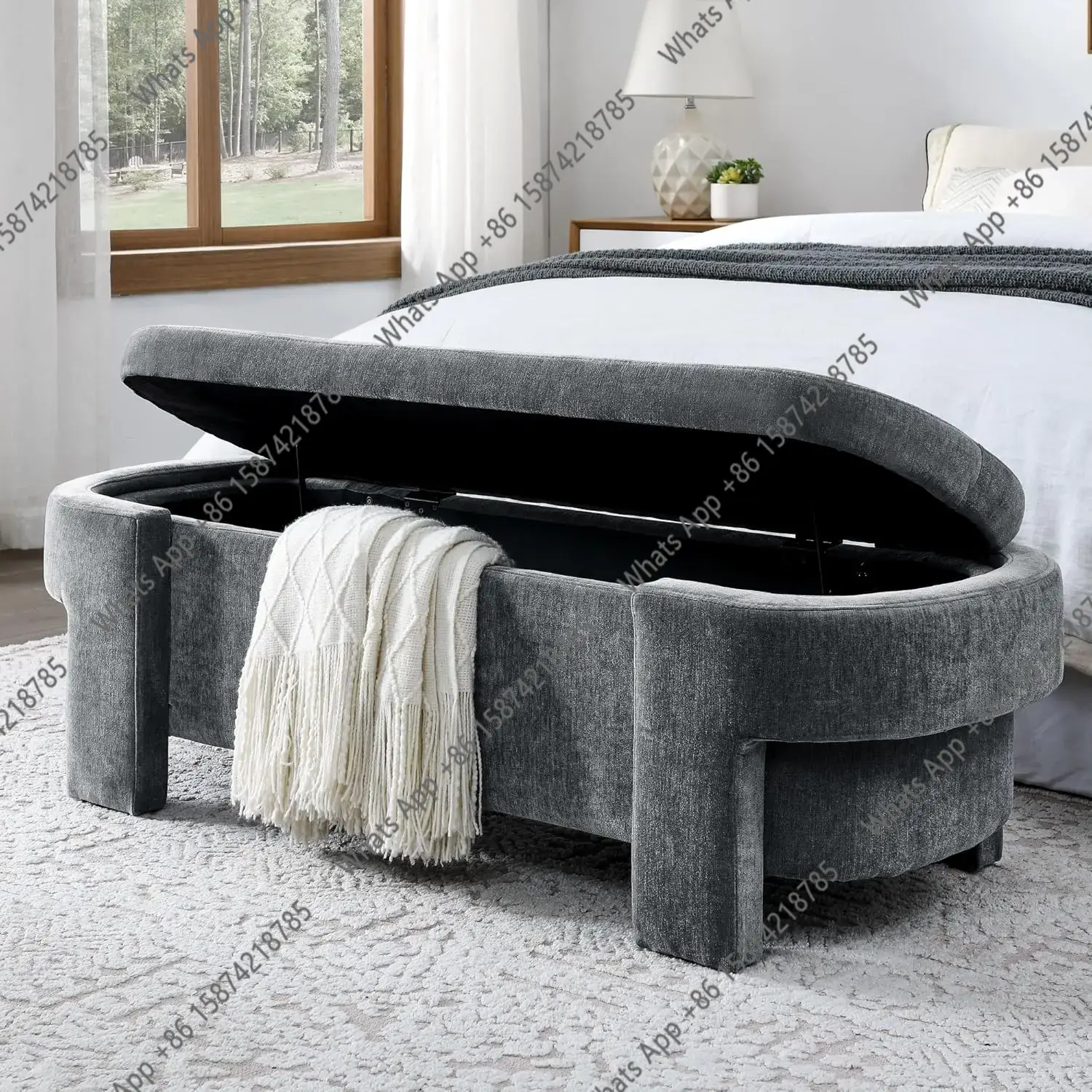 Banco de Almacenamiento Ovalad - Bedroom Furniture reseña y precio