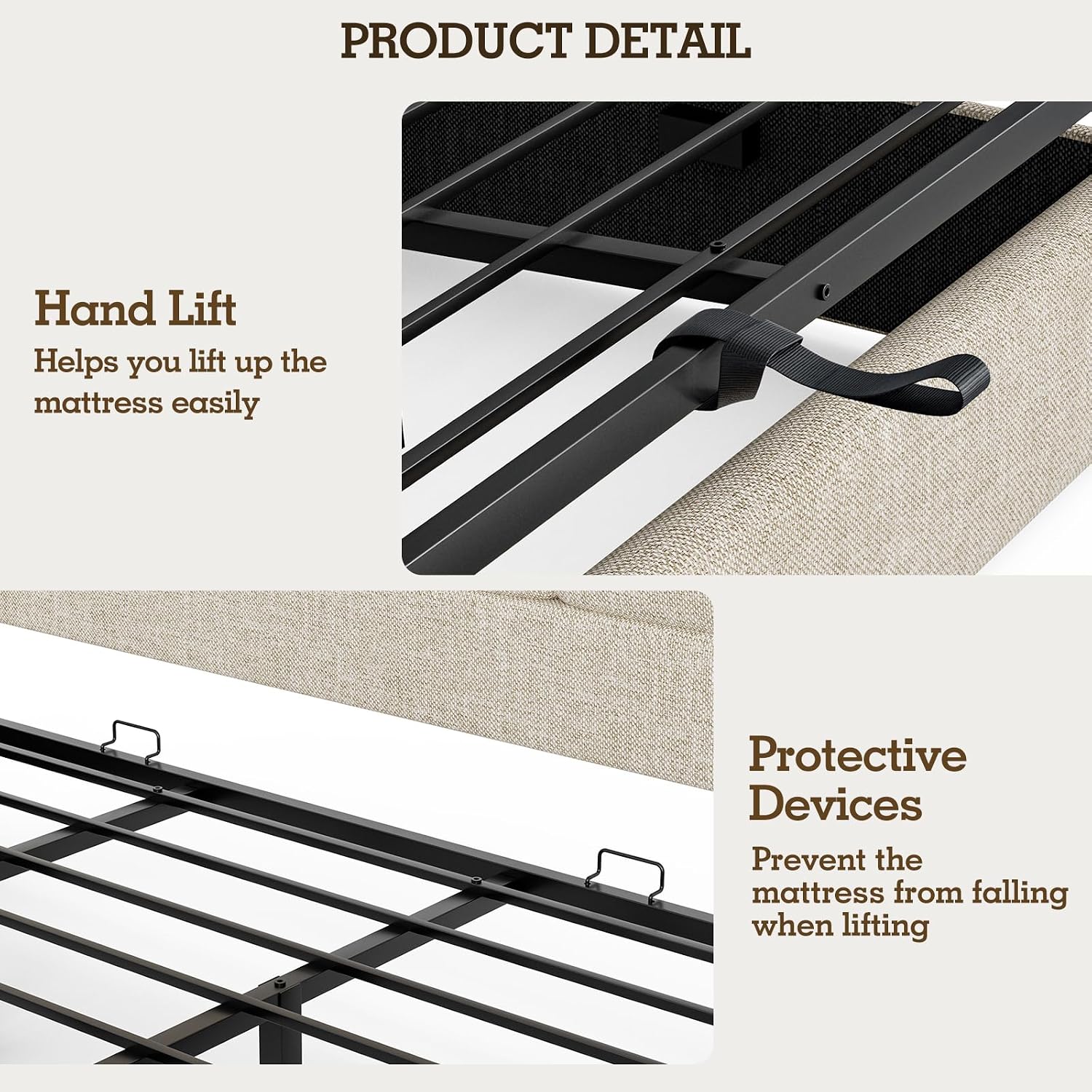 Base de Cama King Size Tapizad - Gas Lift Storage Bed Hydraulic reseña y precio