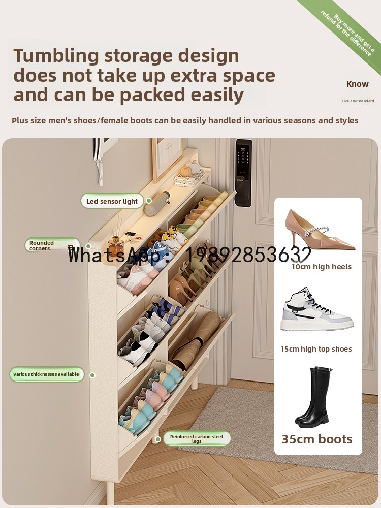 LYY Gabinete de zapatos para e - Shoe Rack Cabinet Narrow Entryway reseña y precio