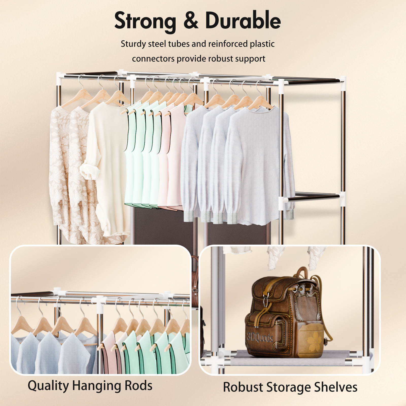 Armario portátil de 51 pulgada - Wardrobe Closet Portable Fabric Cover reseña y precio
