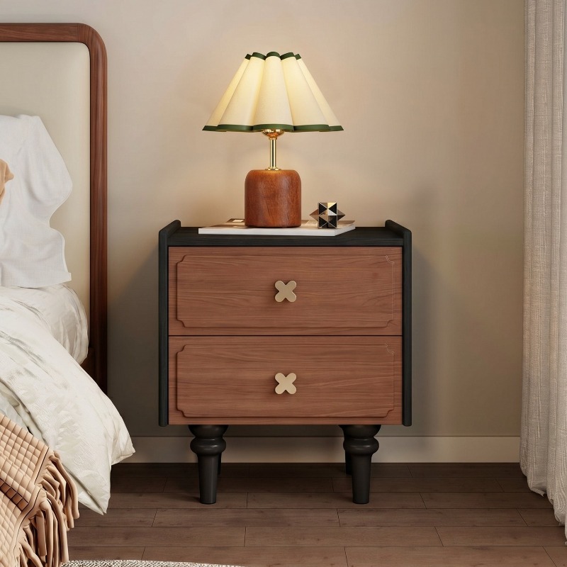 Muebles para el Hogar, Mesita  - Solid Wood Nightstand 2 Drawers reseña y precio