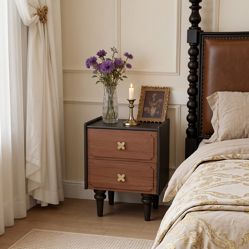 Muebles para el Hogar, Mesita  - Solid Wood Nightstand 2 Drawers reseña y precio