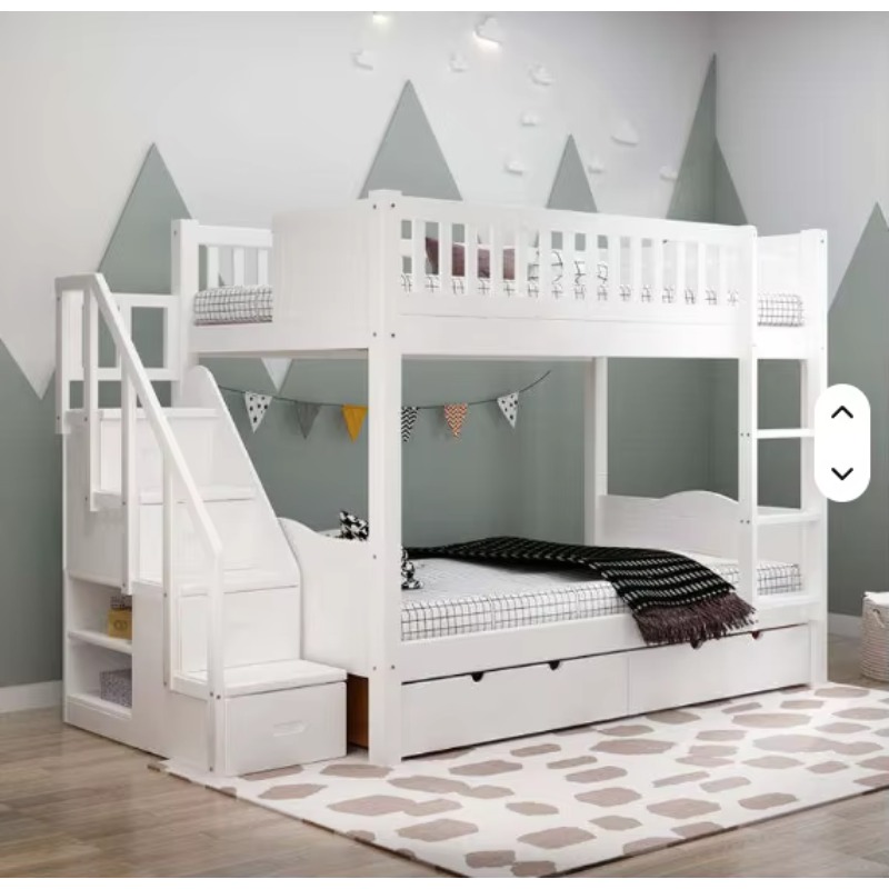 Cama Doble para Niños, Literas - Bunk Bed With Stairs And Slide reseña y precio