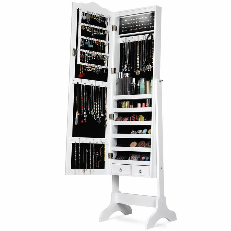 Armario para Joyas con 14 Luce - Full Length Mirror Jewelry Armoire reseña y precio
