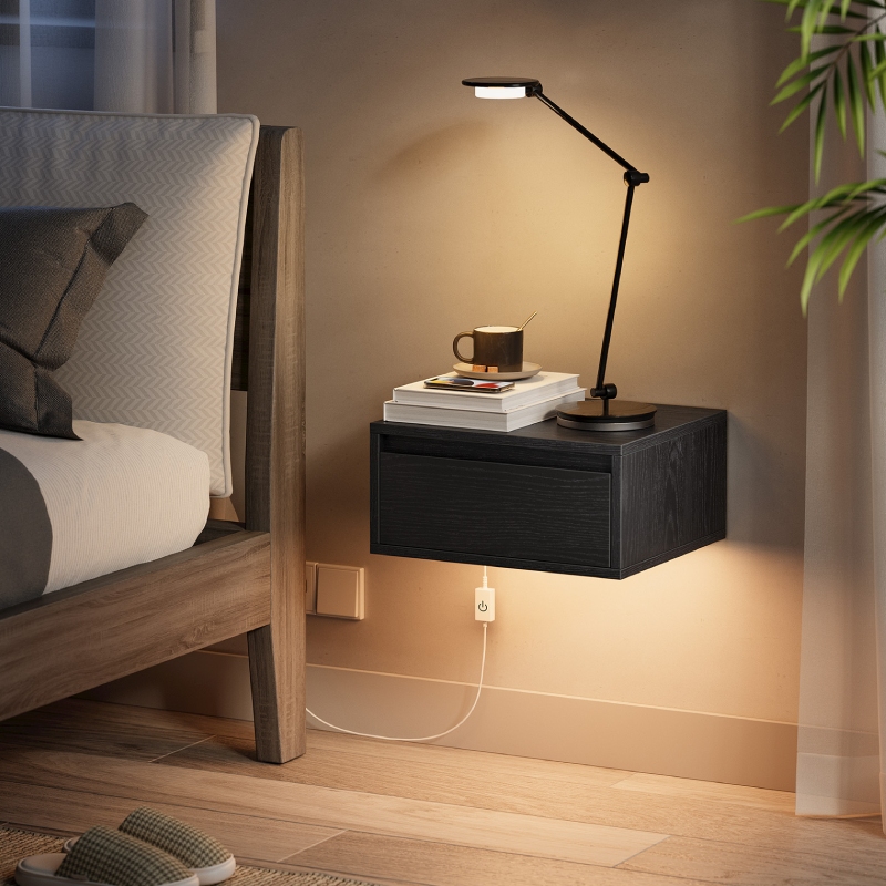 Mesita de Noche Flotante con L - Floating Nightstand With Led Light reseña y precio