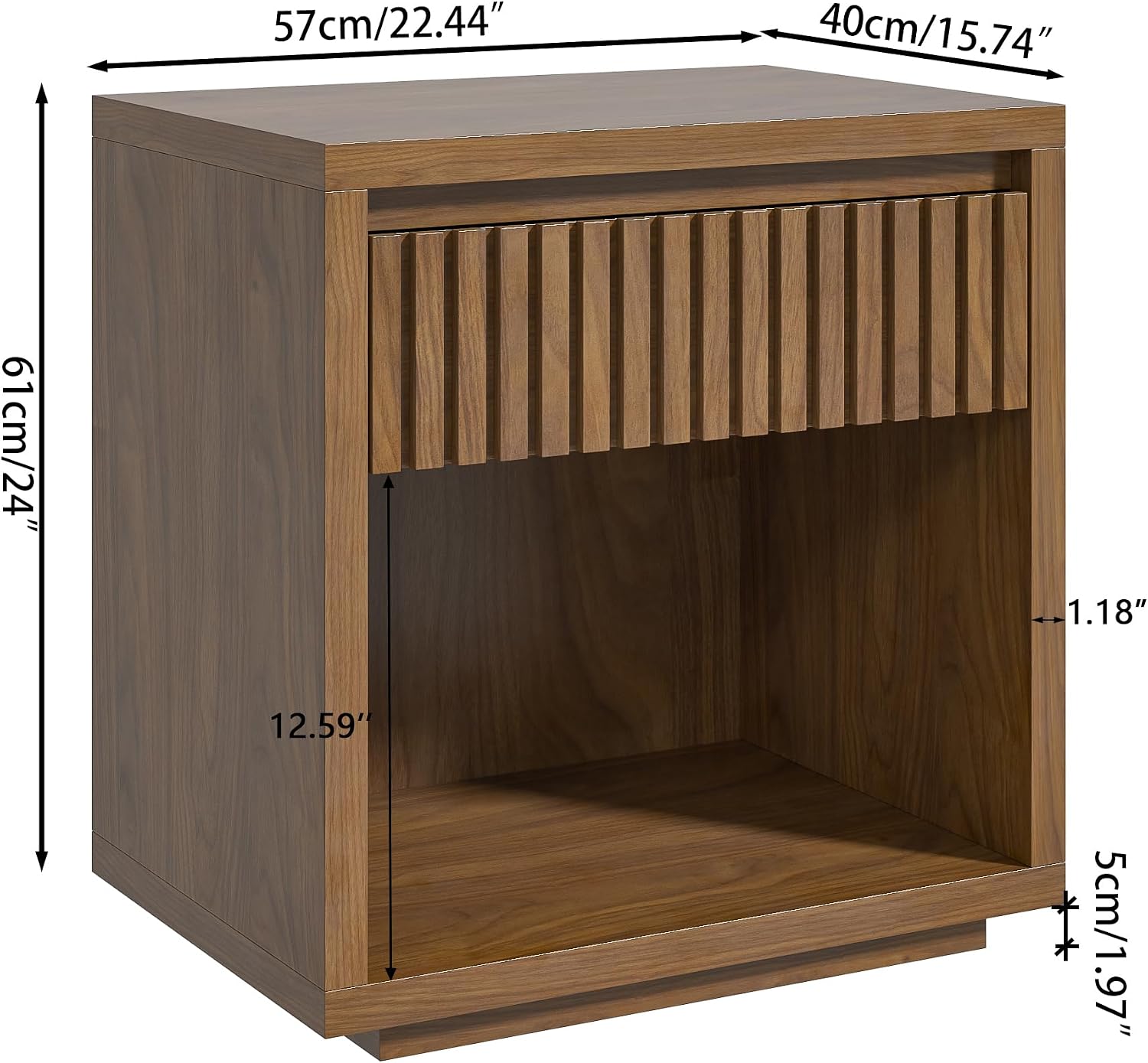 Juego de 2 mesitas de noche co - Solid Wood Nightstand 2 Drawers reseña y precio