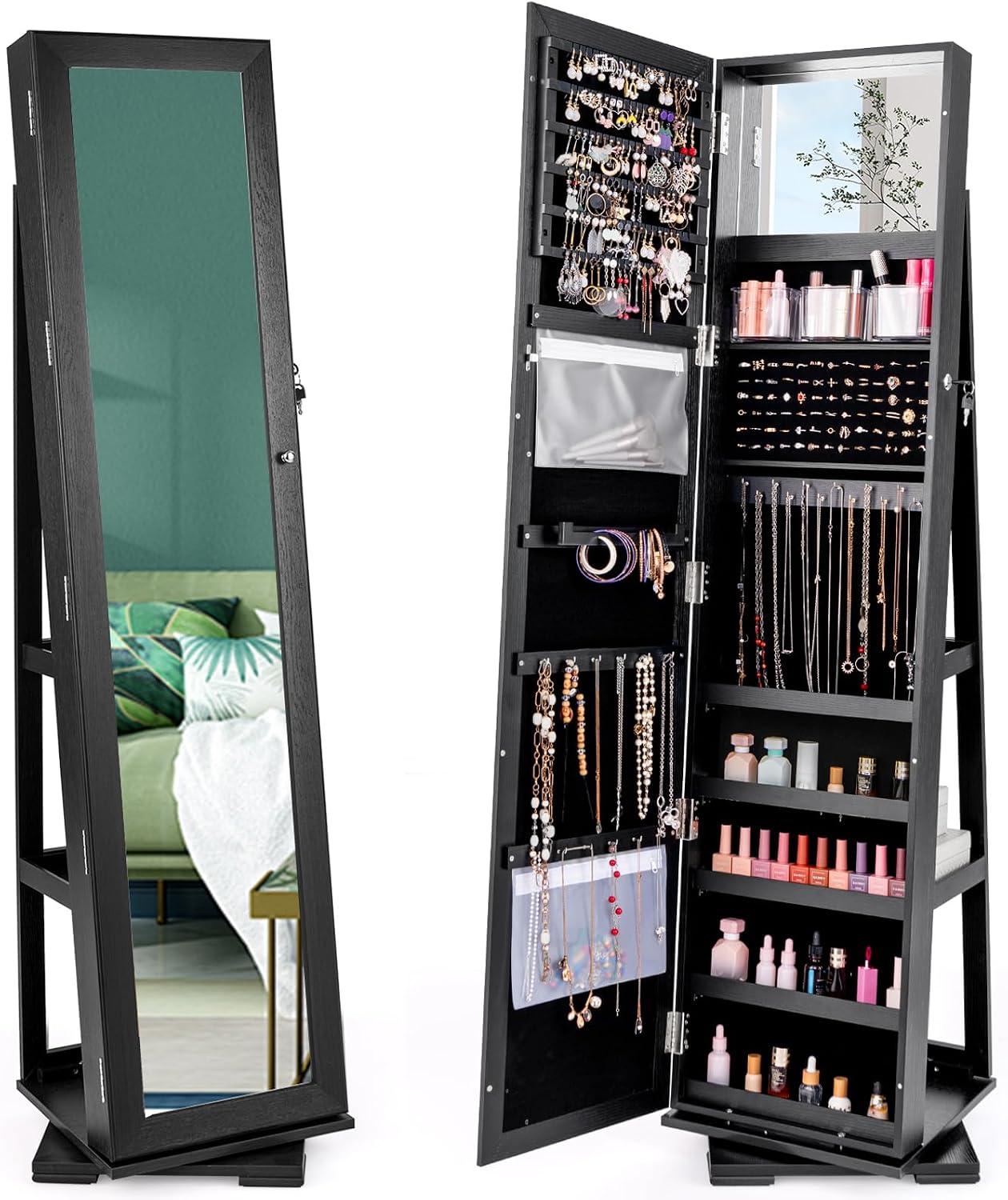 Armario de Joyería Giratorio 3 - Full Length Mirror Jewelry Armoire reseña y precio