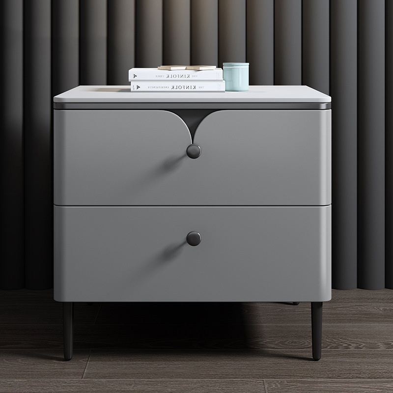 Mesita de Noche Moderna de Mad - Solid Wood Nightstand 2 Drawers reseña y precio